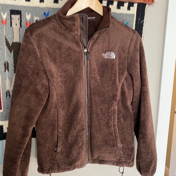 Chocolate & fuzzy size medium North Face jacket - Picture 2 of 12